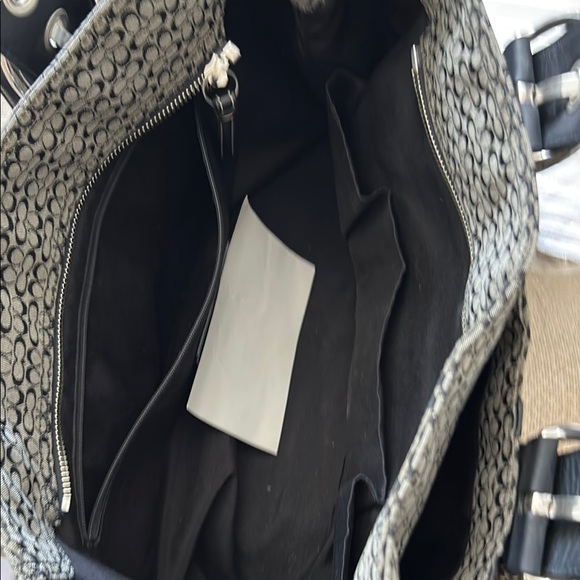 Coach Black and Gray Jacquard Tote - Picture 4 of 7